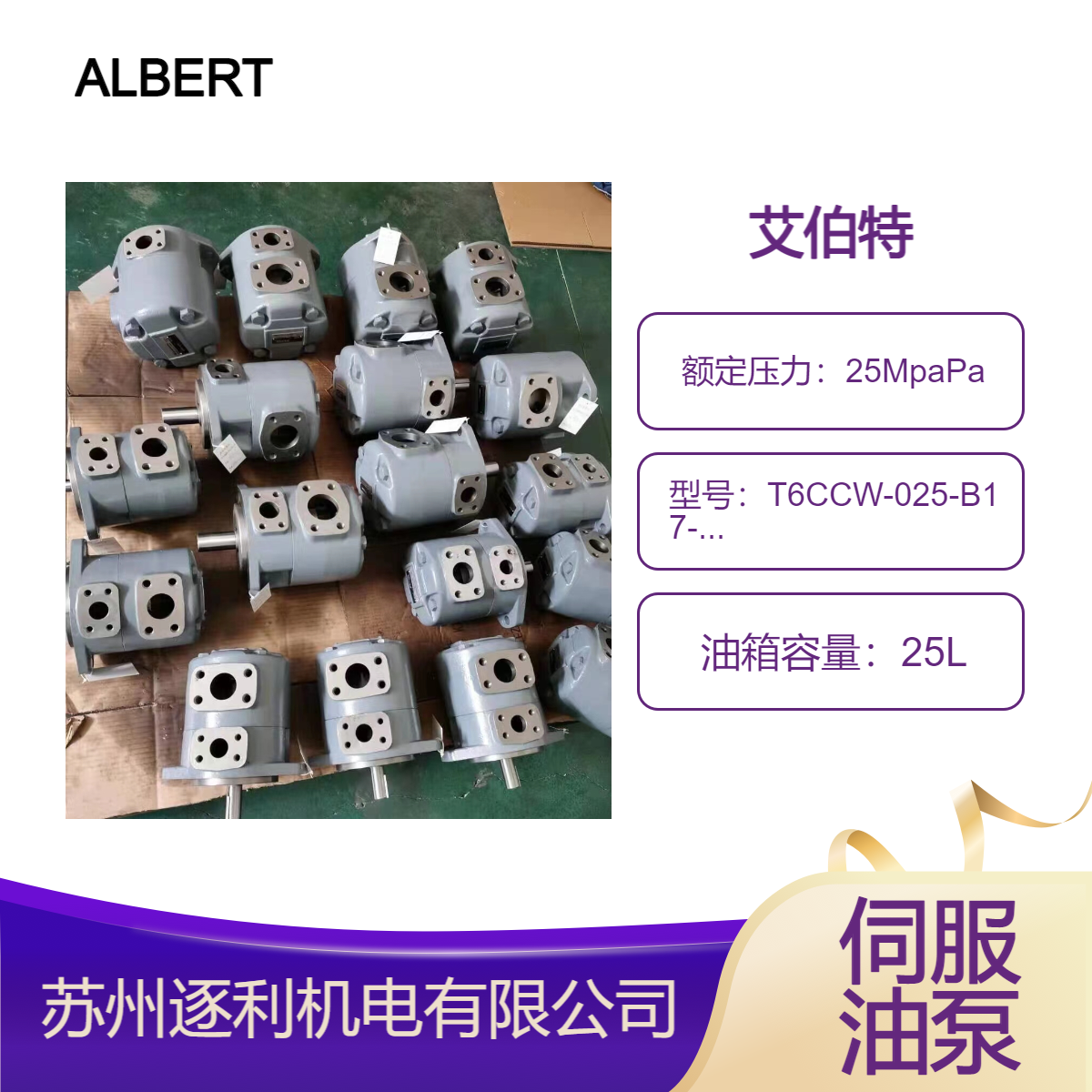 美国ALBERT艾伯特叶片泵T6CCW-025-B17-1R02-C110