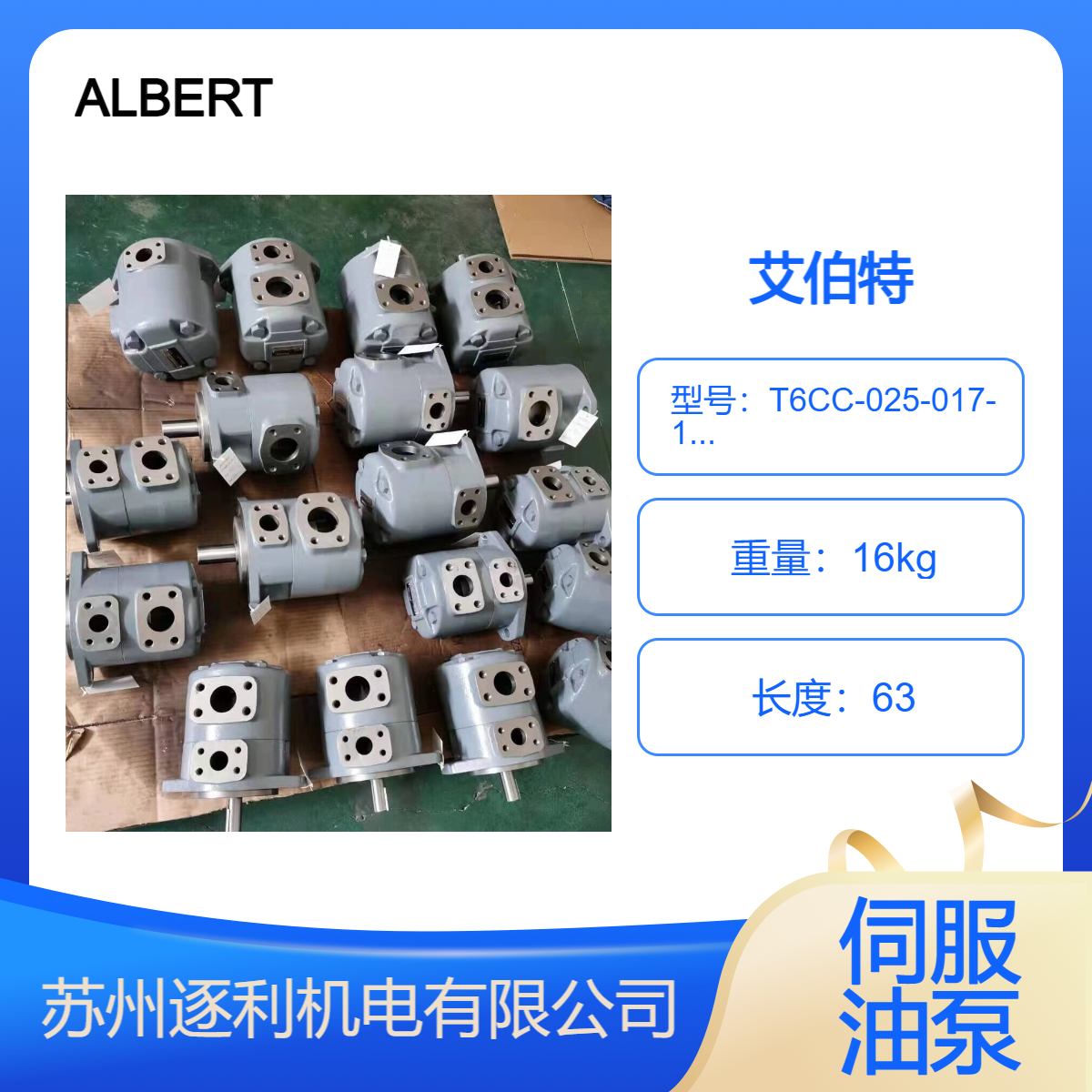 ALBERT叶片泵T6CC-025-017-1R00-C100/T6CCW-028-014-2R01油泵