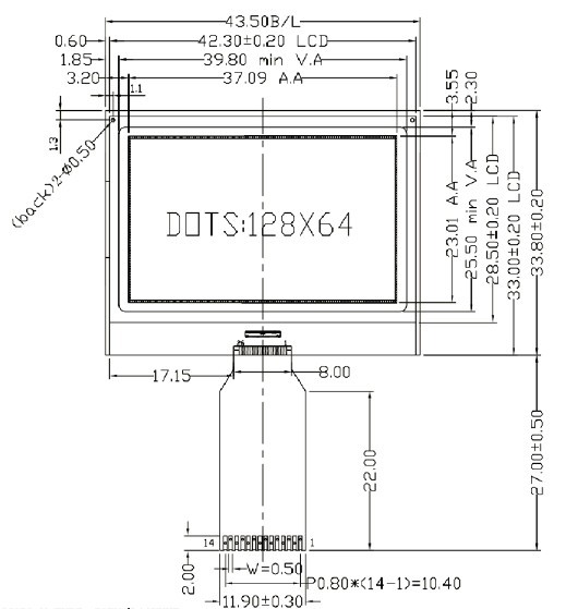 12864 LCD 12864 module COG serial screen LCD dot matrix screen can be customized with multiple colors available Jin Yichen