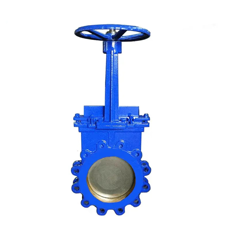 Zero leakage manual polyurethane sealing knife gate valve PZ73PU-10C wear-resistant knife gate