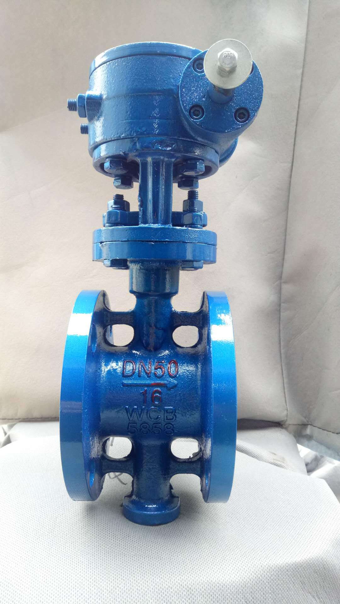 Manual metal hard seal flange butterfly valve D343H-16C steam high-temperature cast steel material