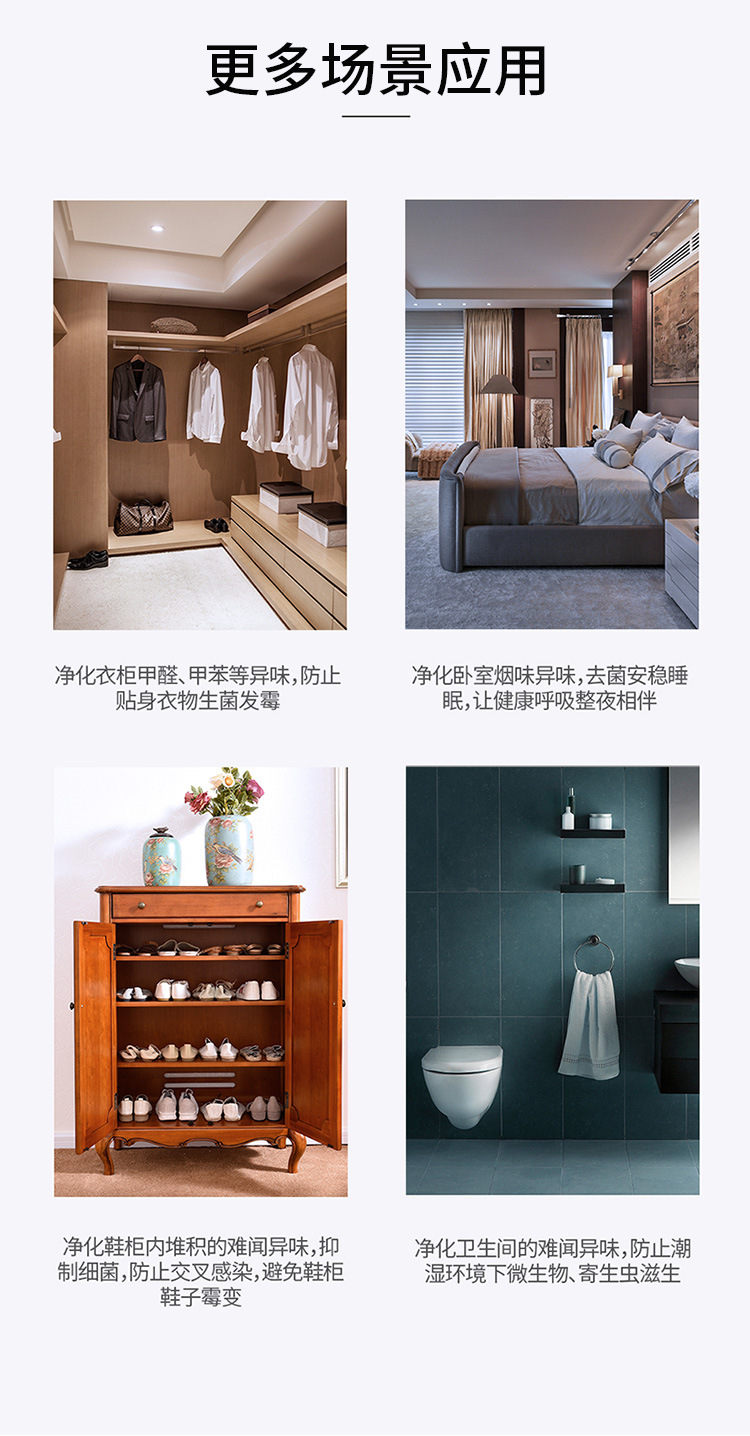 RootSense Genyuan Purifier for Formaldehyde Removal and Odor Removal Small Space Wardrobe Purifier Rechargeable