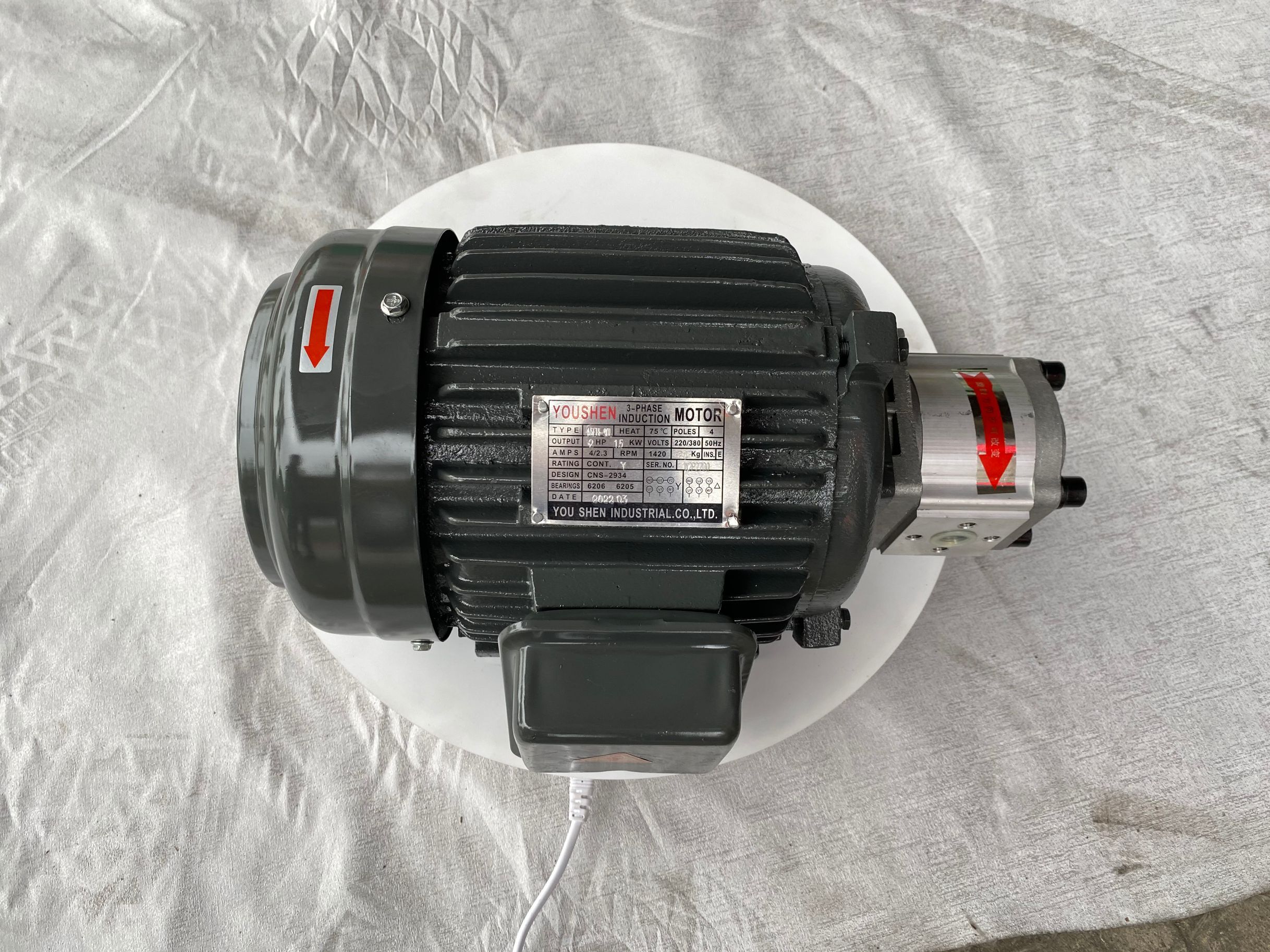 液压电机 内插式电机油泵组 0.75KW 2.2KW 3.75KW 5.5KW 搭配CBN