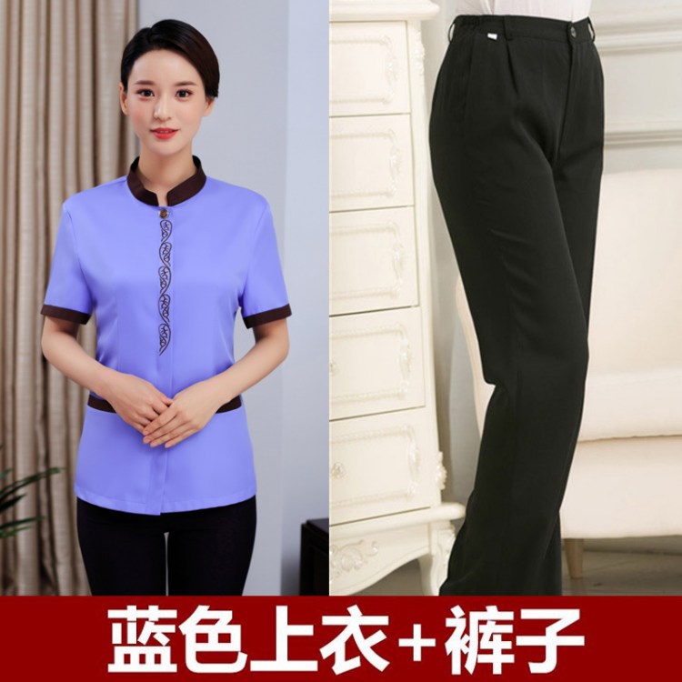 保洁服短袖夏装酒店宾馆PA客房保洁员阿姨工作制服套装清洁工衣服