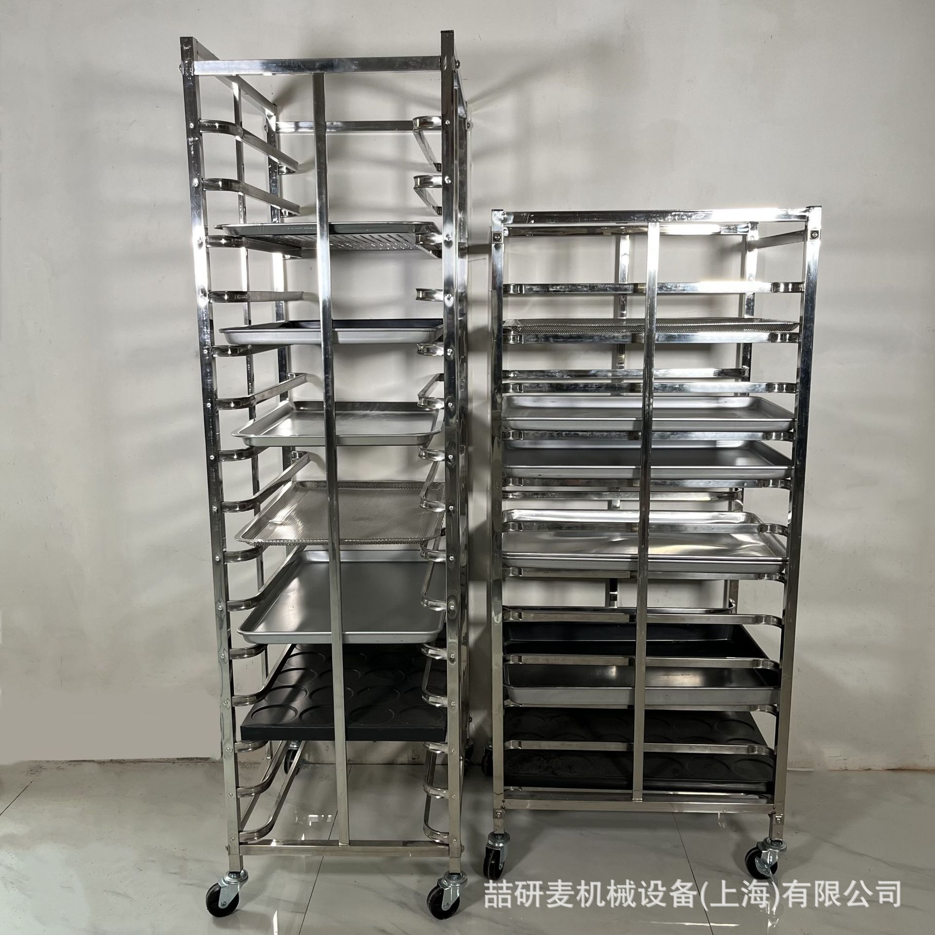 拆装式烤盘推车架 12层15层18层不锈钢铝合金饼盆架子 封闭式车架