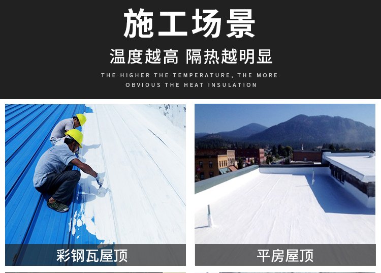 Reflective thermal insulation coating, waterproof and sunscreen exterior wall water-based coating, iron sheet factory roof thermal insulation paint can be used for packaging construction