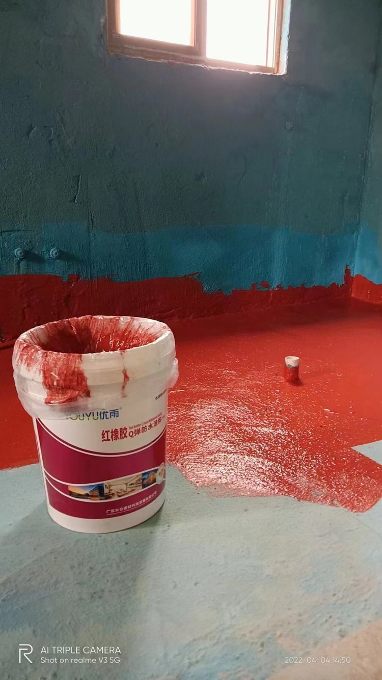 Roof, roof, red rubber waterproof coating, water ditch, tile house repair, water-based environmentally friendly materials do not require a protective layer