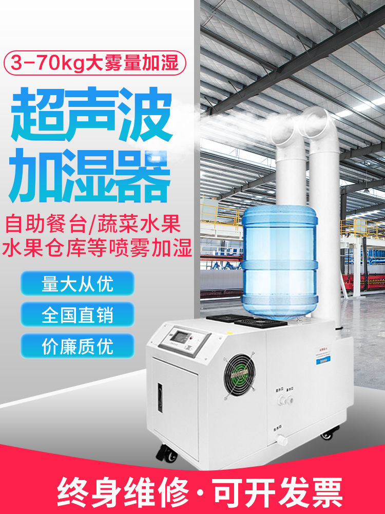 工业喷雾加湿器超声波雾化机商用车间汽车贴膜降尘设备保鲜加湿机
