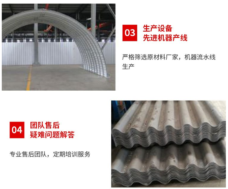 Steel corrugated culvert pipe, large-diameter galvanized metal pipe culvert assembly, bridge culvert, tunnel drainage corrugated pipe