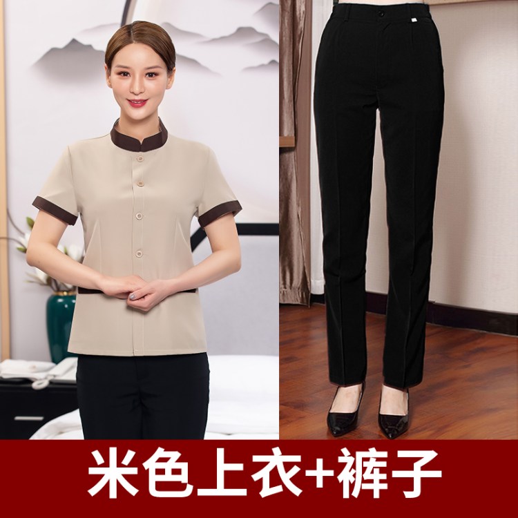 物业保洁工作服女夏季短袖薄款酒店客房医院PA清洁阿姨衣服定制