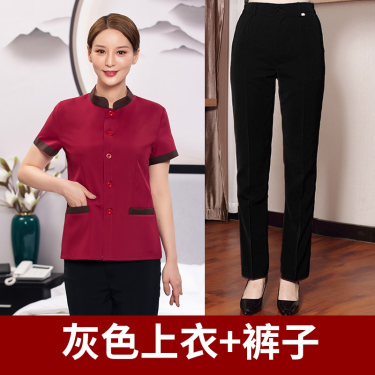 物业保洁工作服女夏季短袖薄款酒店客房医院PA清洁阿姨衣服定制