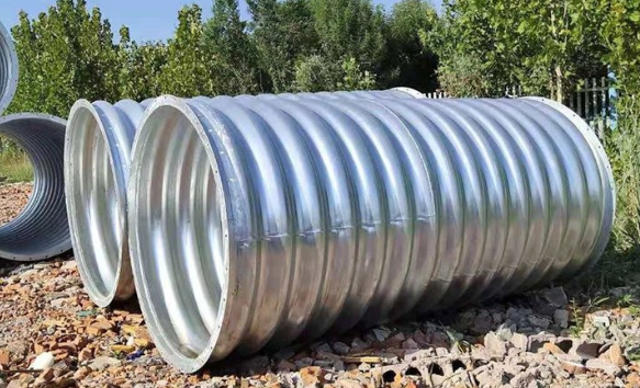 Tunnel culvert assembly, galvanized steel corrugated pipe culvert, roadbed drainage corrugated pipe culvert