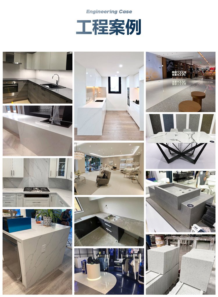 Cross border export engineering artificial stone, quartz stone tabletop, marble background wall, rock slab, stone manufacturer processing and customization