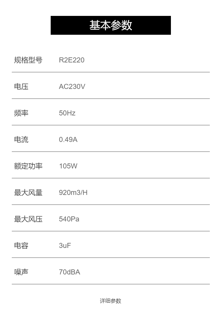 Commonly used supporting AC backtilt centrifugal fan R2E220 for Stome condenser evaporator