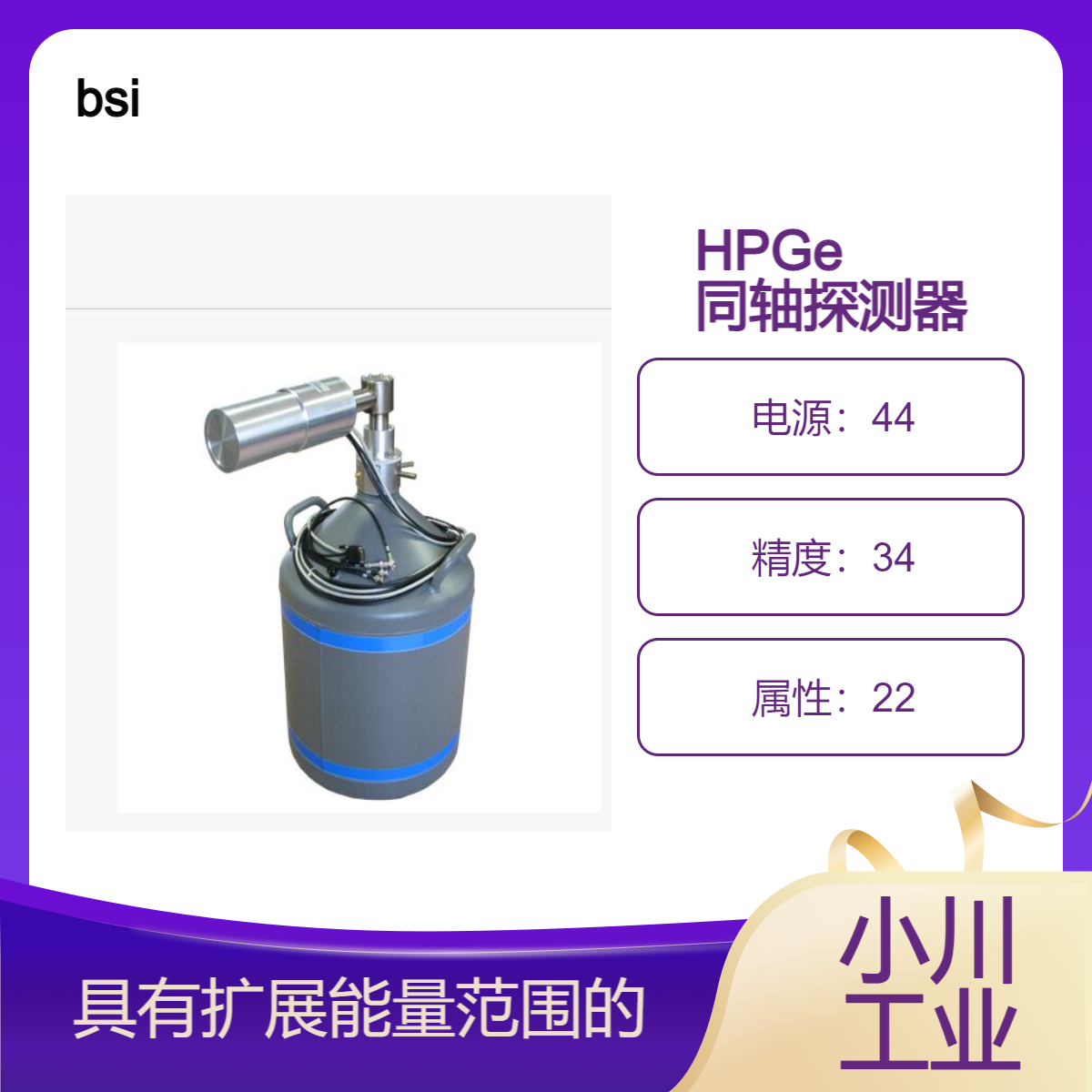 bsi/具有扩展能量范围的 GCDX HPGe 同轴探测器