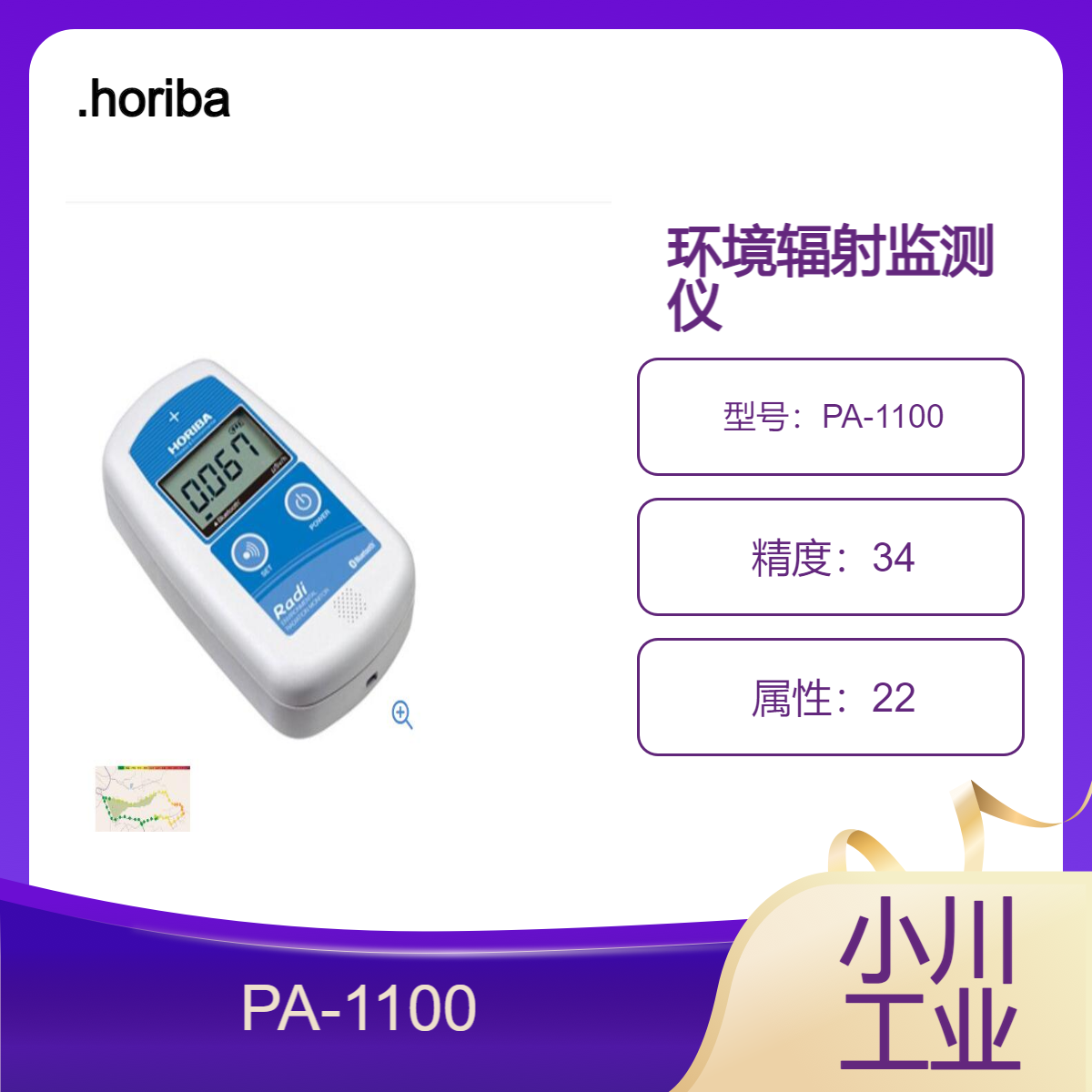 horiba/带通讯功能的环境辐射监测仪Radi/PA-1100