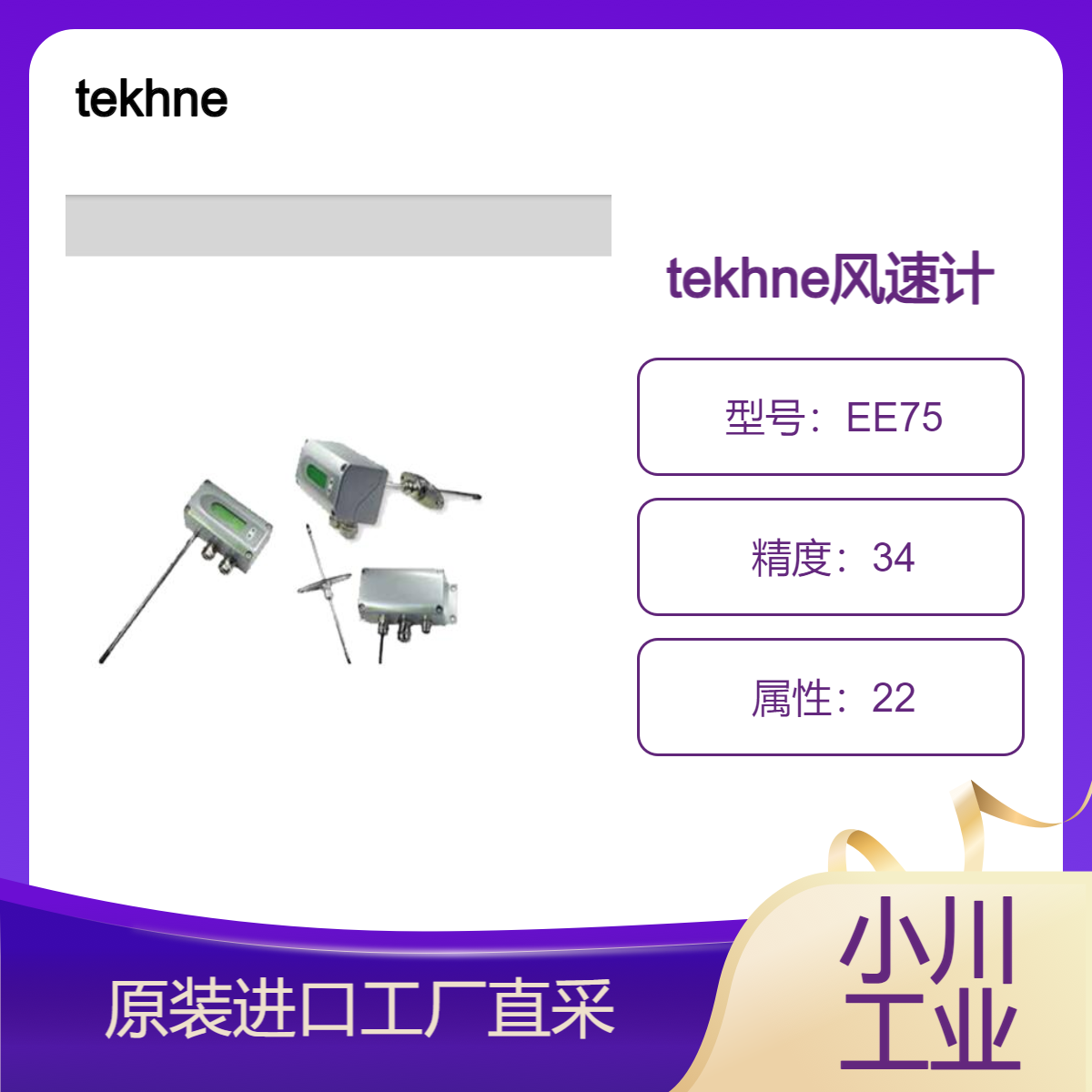 tekhne风速计/高精度风速和温度测量/工业范围广EE75