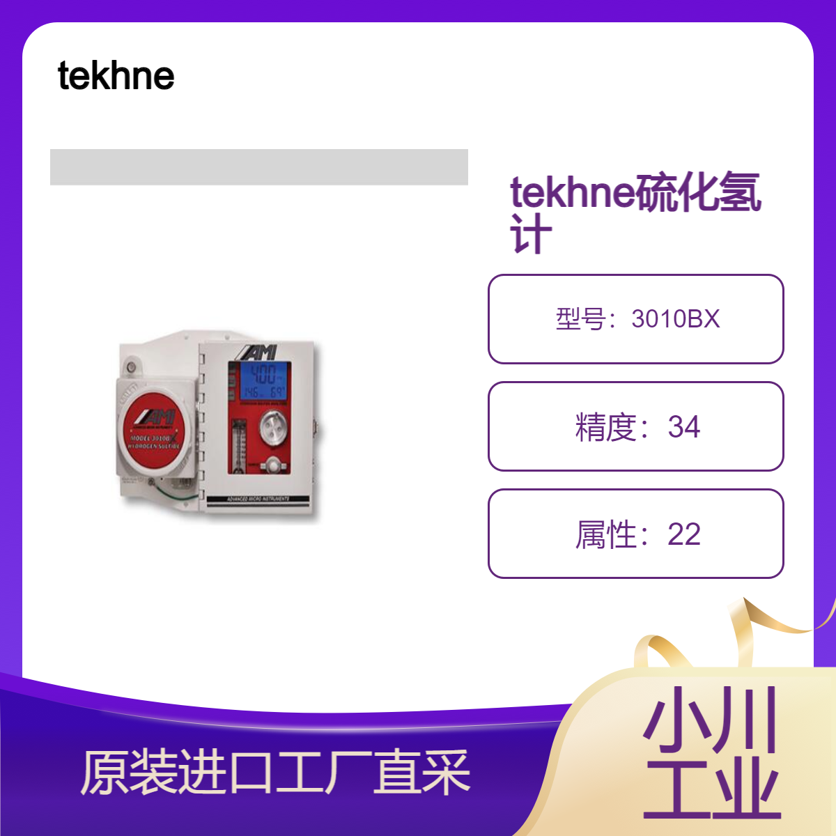 tekhne硫化氢计 硫化氢作为杂质的管理 型号3010BX