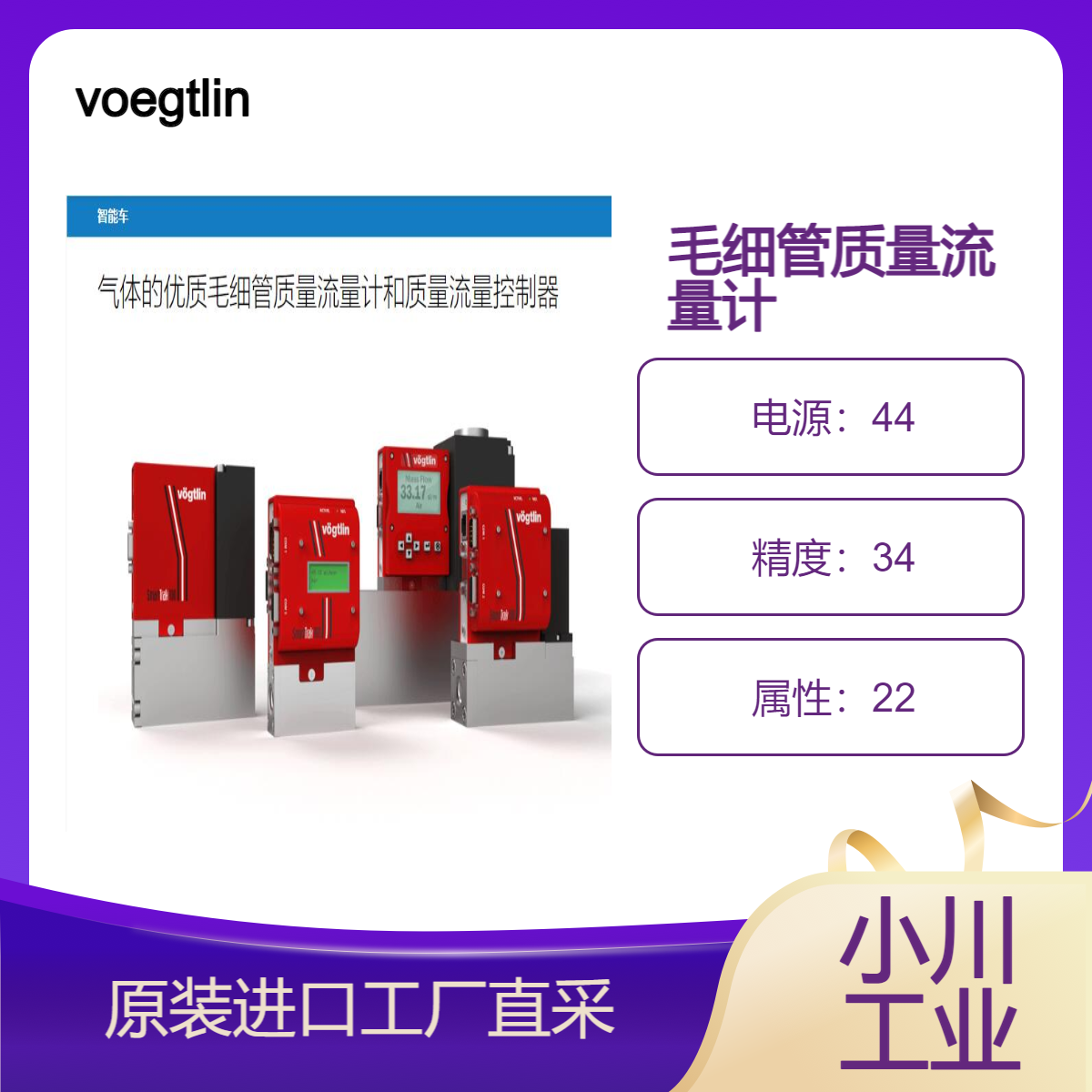 voegtlin/气体的优质毛细管质量流量计和质量流量控制器