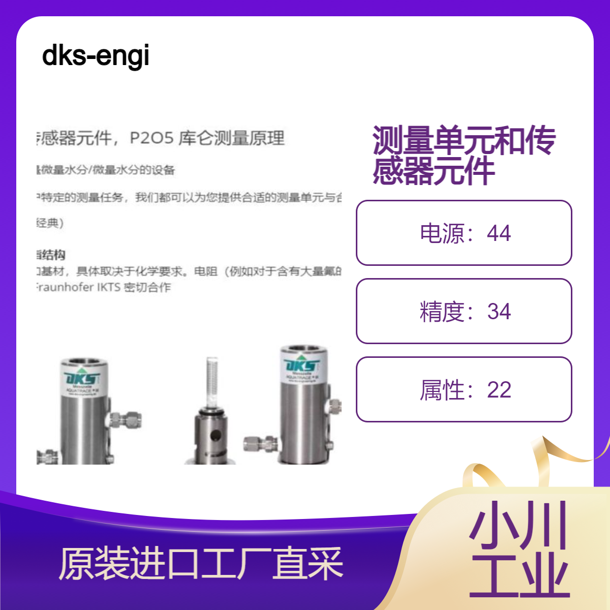 dks-engineering/测量气体中的水分/测量单元和传感器元件