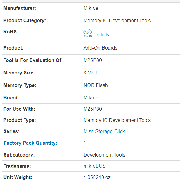 MIKROE-1199 New Original Memory IC Development Tool Mikroe