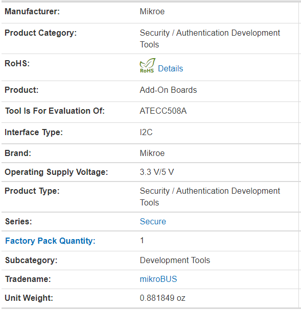 MIKROE-2522 New Original Security Verification Development Tool Mikroe