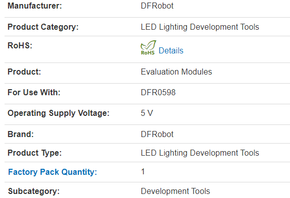 DFR0597 New Original LED Lighting Development Tool DFRobot