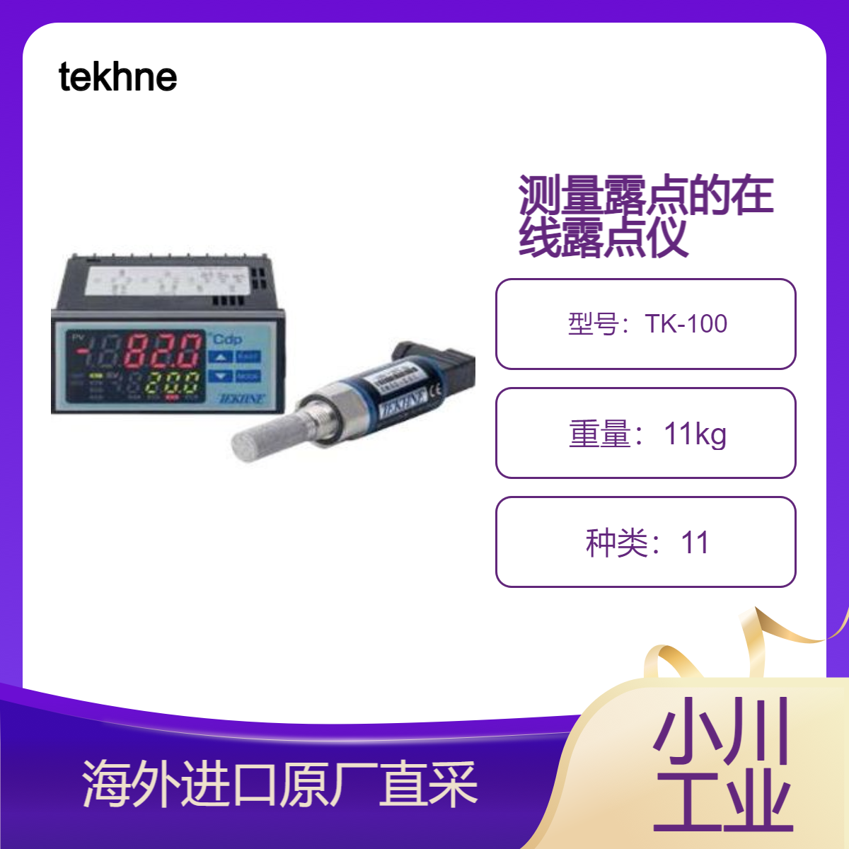 tekhne 在线露点仪TK-100 高精测量 用于测量露点或水分含量 露点计