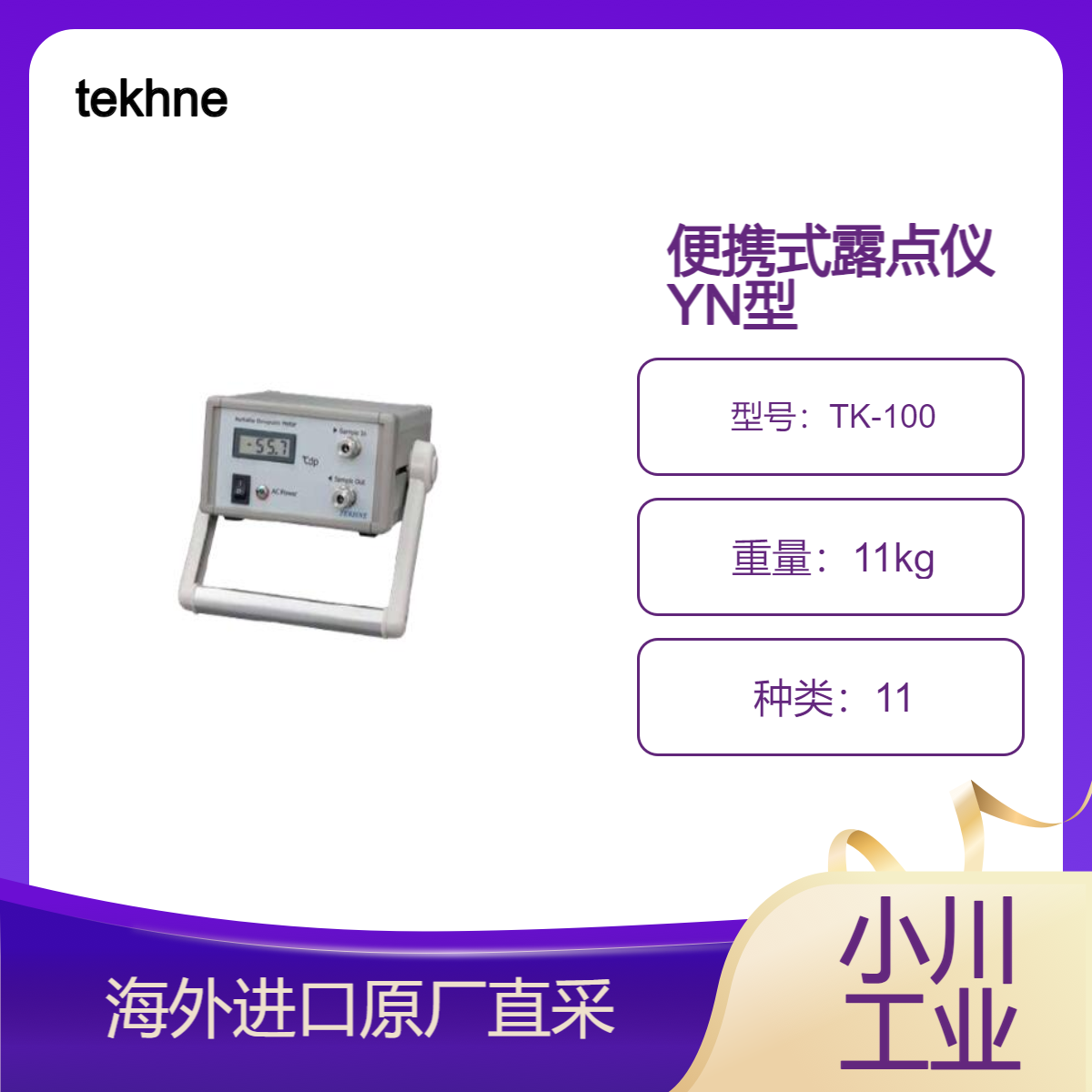 tekhne/TK-100便携式露点仪YN型轻巧紧凑/用于工业炉现场管理