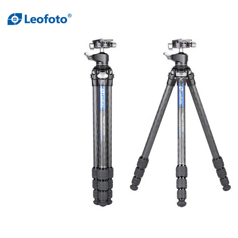 徕图（Leofoto）LS-224C+LH-25R 碳纤维手机相机通用三脚架