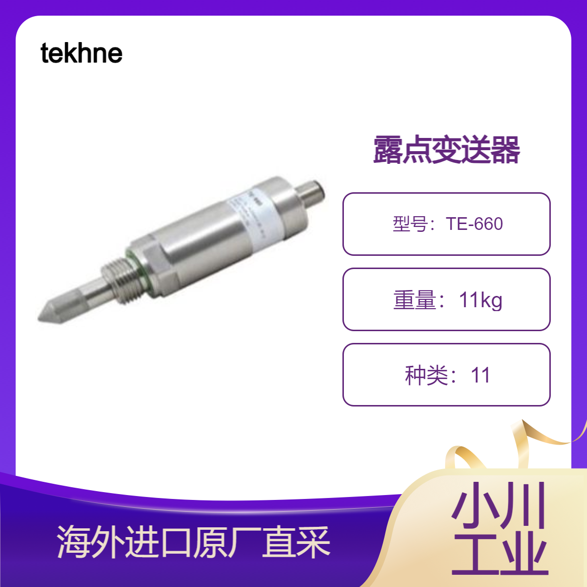 TE-660露点变送器聚合物露点仪 传感器具有优异的长期稳定性tekhne