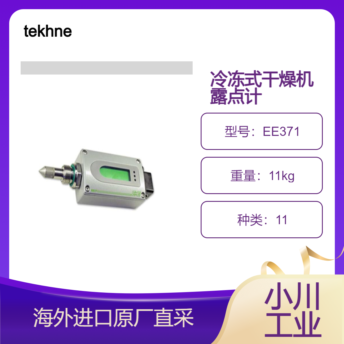 tekhne露点计EE371兼容宽露点测量范围用于工业炉的水分管理