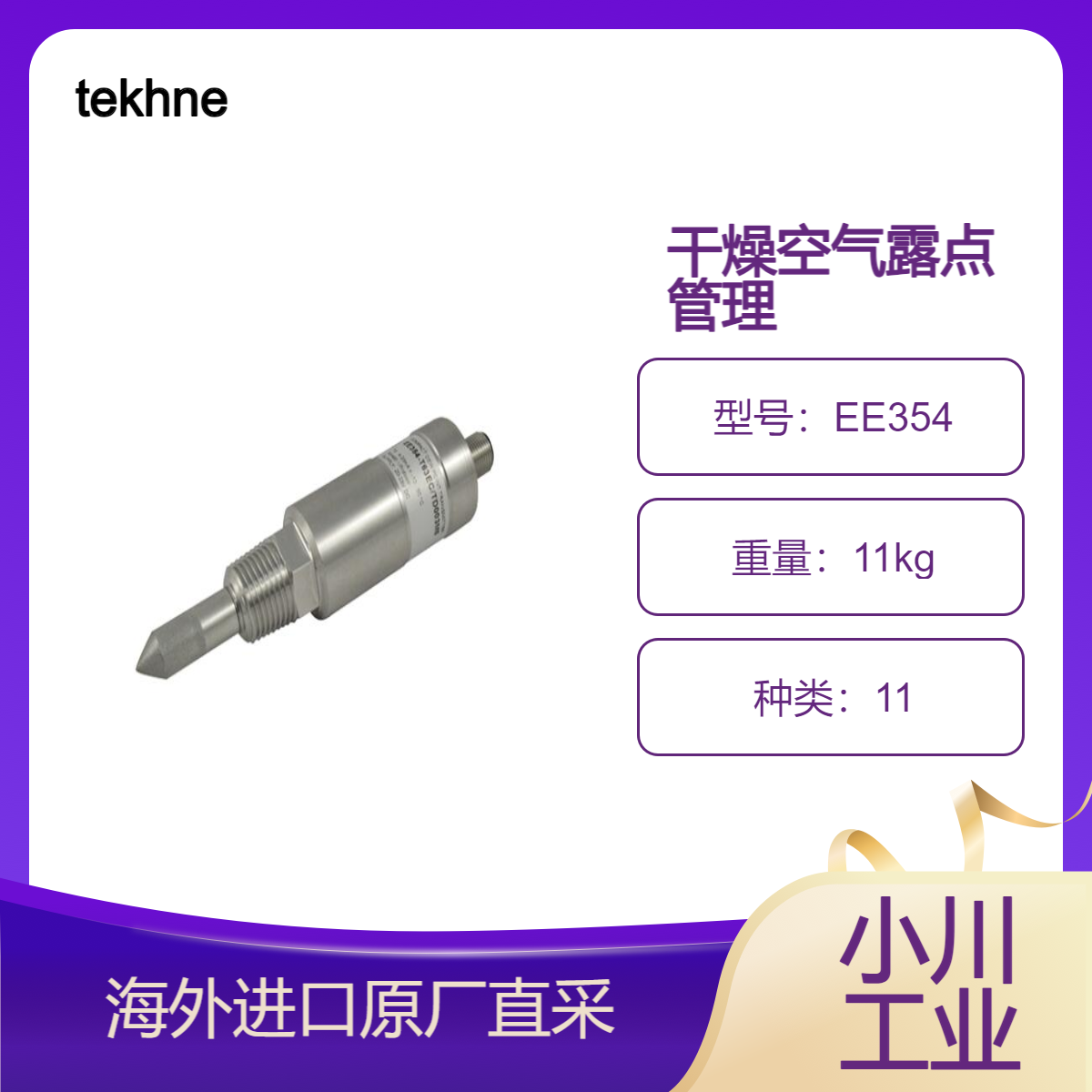 tekhne露点计EE354 用于压缩空气露点控制和干燥环境控制应用