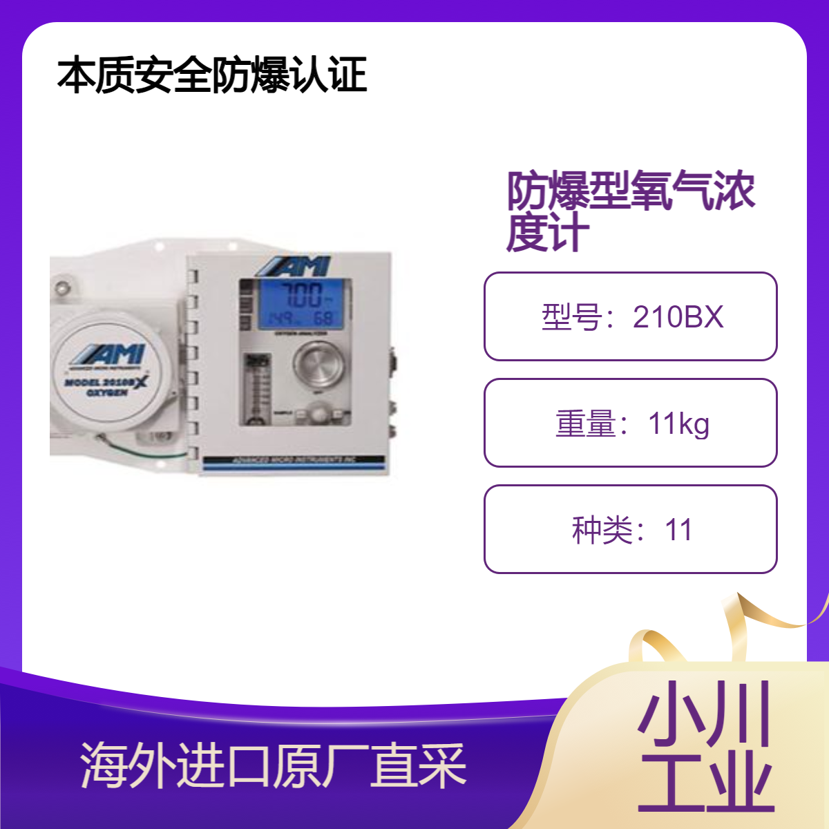 tekhne防爆型氧气浓度计210BX/2010BX本质安全防爆认证产品（CSA）
