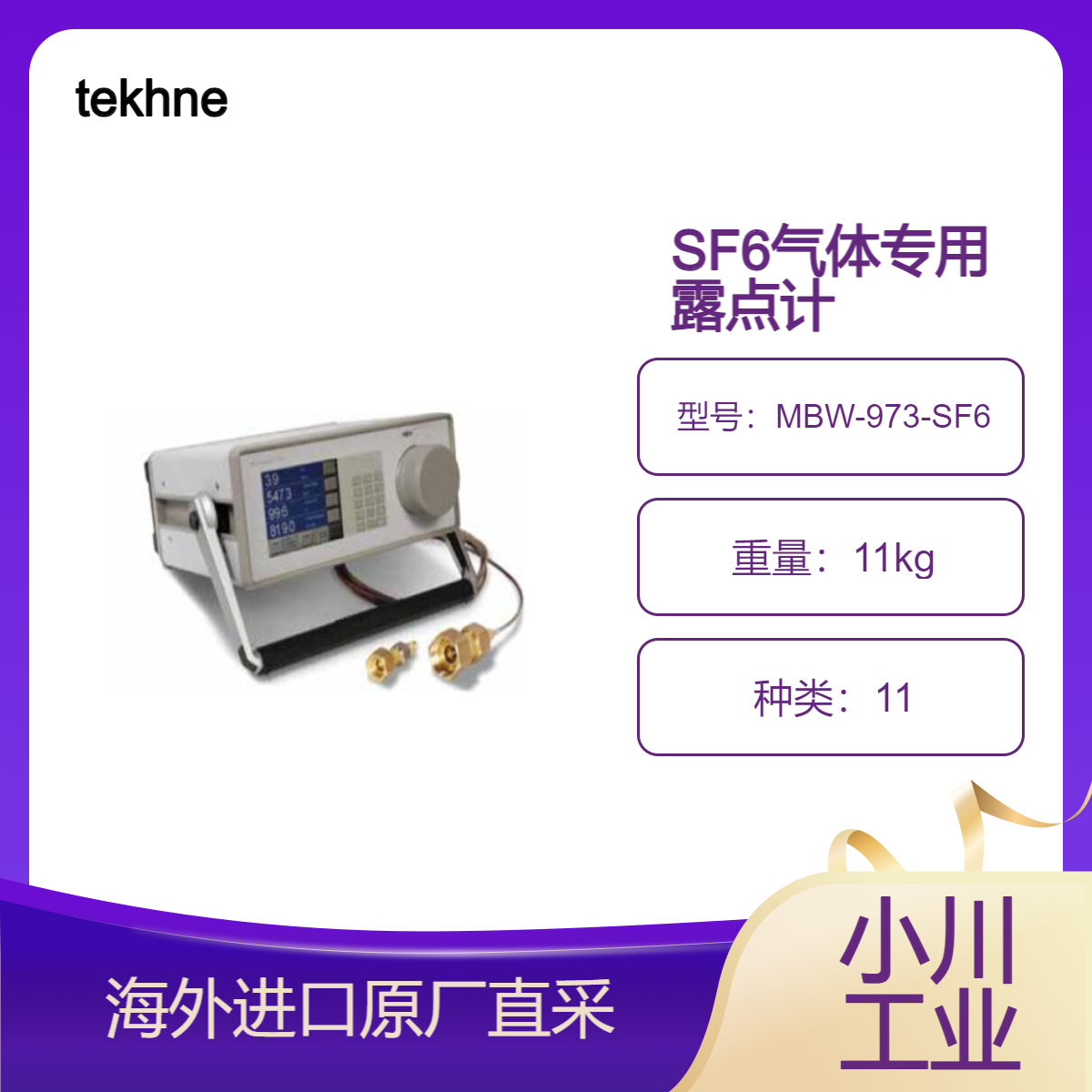 tekhne露点计MBW-973-SF6变压器 气体断路器的SF6纯度和露点测量