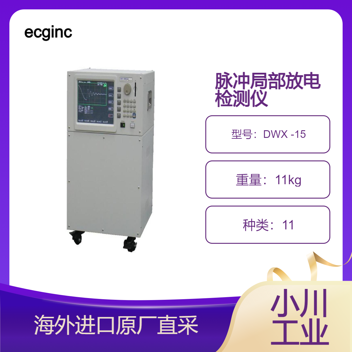ecginc匝间短路侧检测仪／脉冲局部放电检测仪DWX系列DWX -15