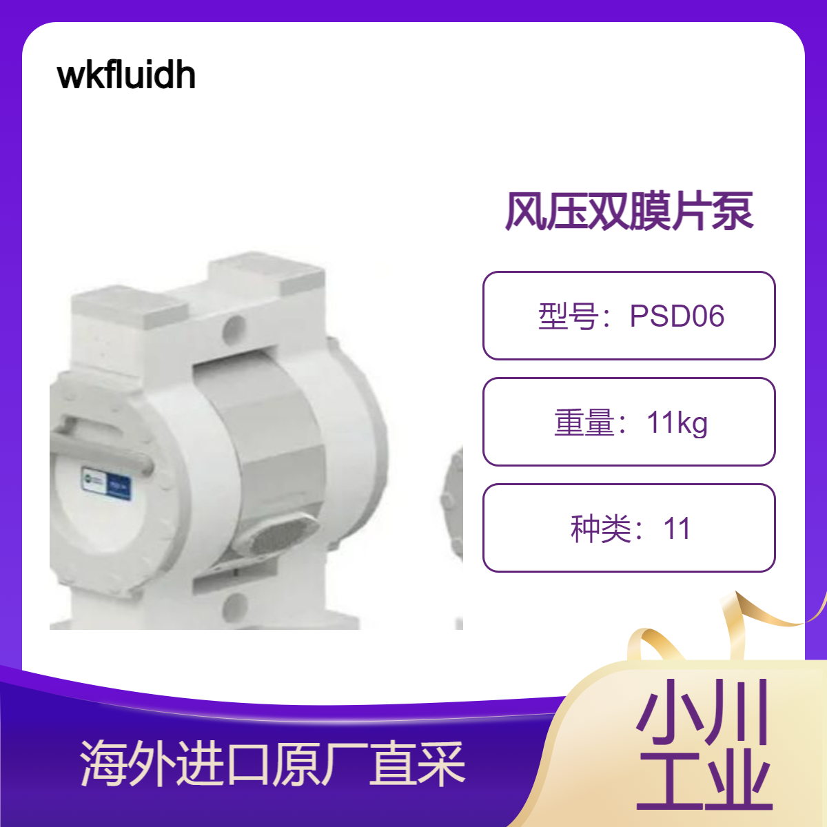 wkfluidhandling风压双膜片泵PSD系列用于化学品腐蚀剂的泵PSD06