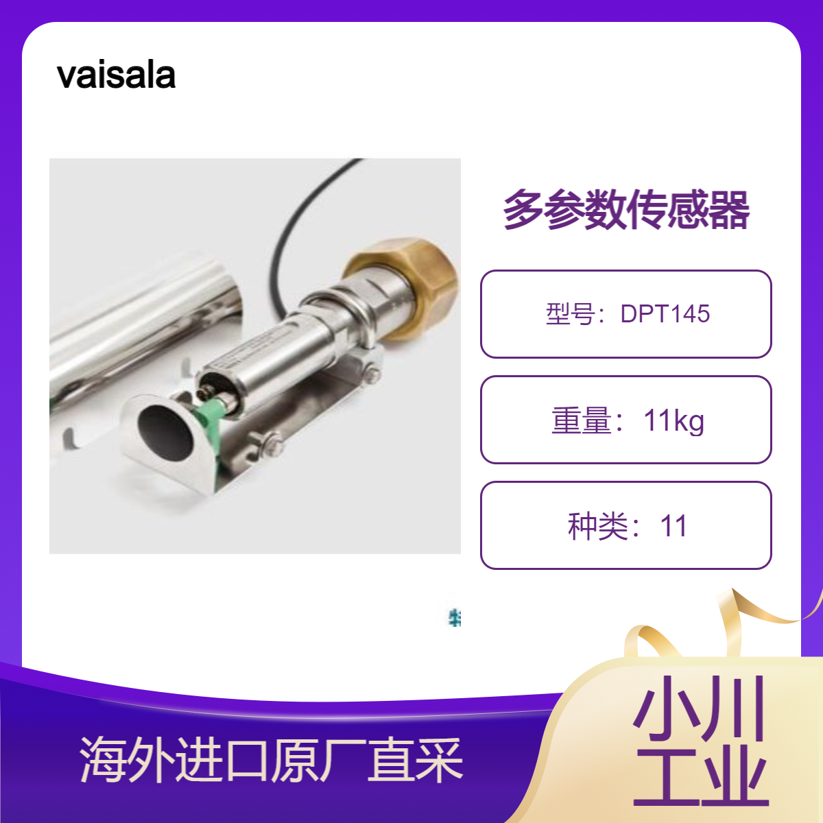 vaisala日本进口DPT145 多参数传感器对于 SF6 气体：更宽的露点范围