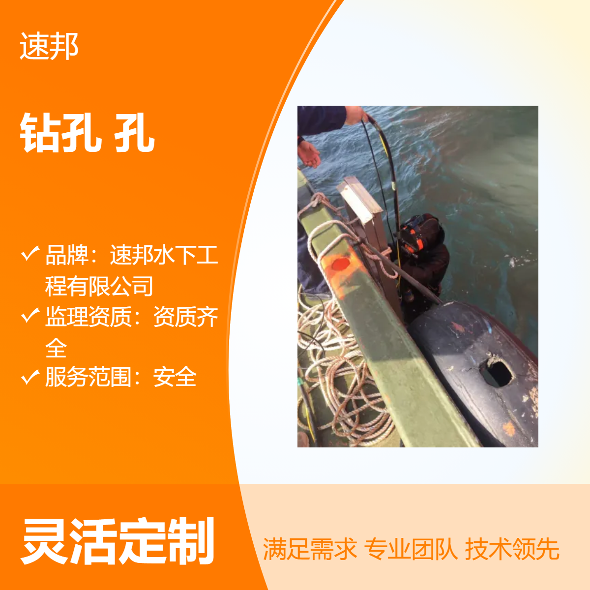 热点 水下钻孔打孔安装作业队伍拆 马上到达水鬼潜水员打捞服务队