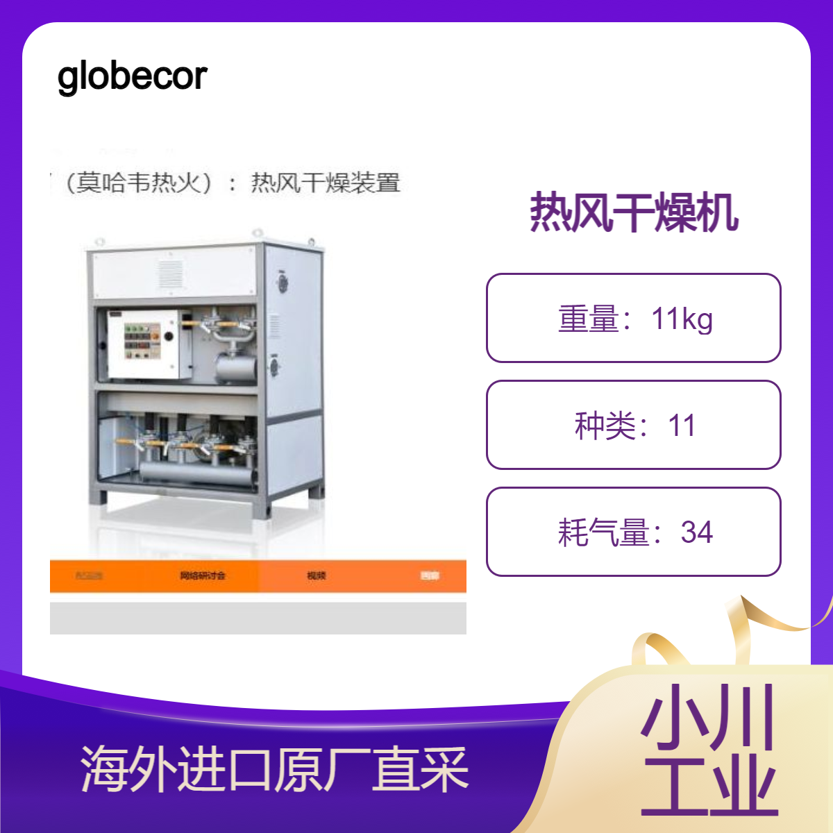 globecore热风干燥机SUKHOVEY专为干燥空气和去除大气中固体颗粒