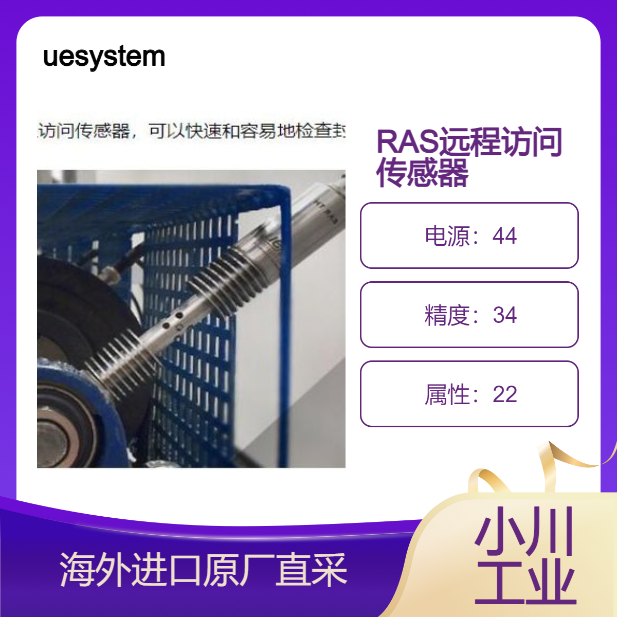 uesystems快速容易的检查封闭/难以触及的轴承RAS-远程访问传感器