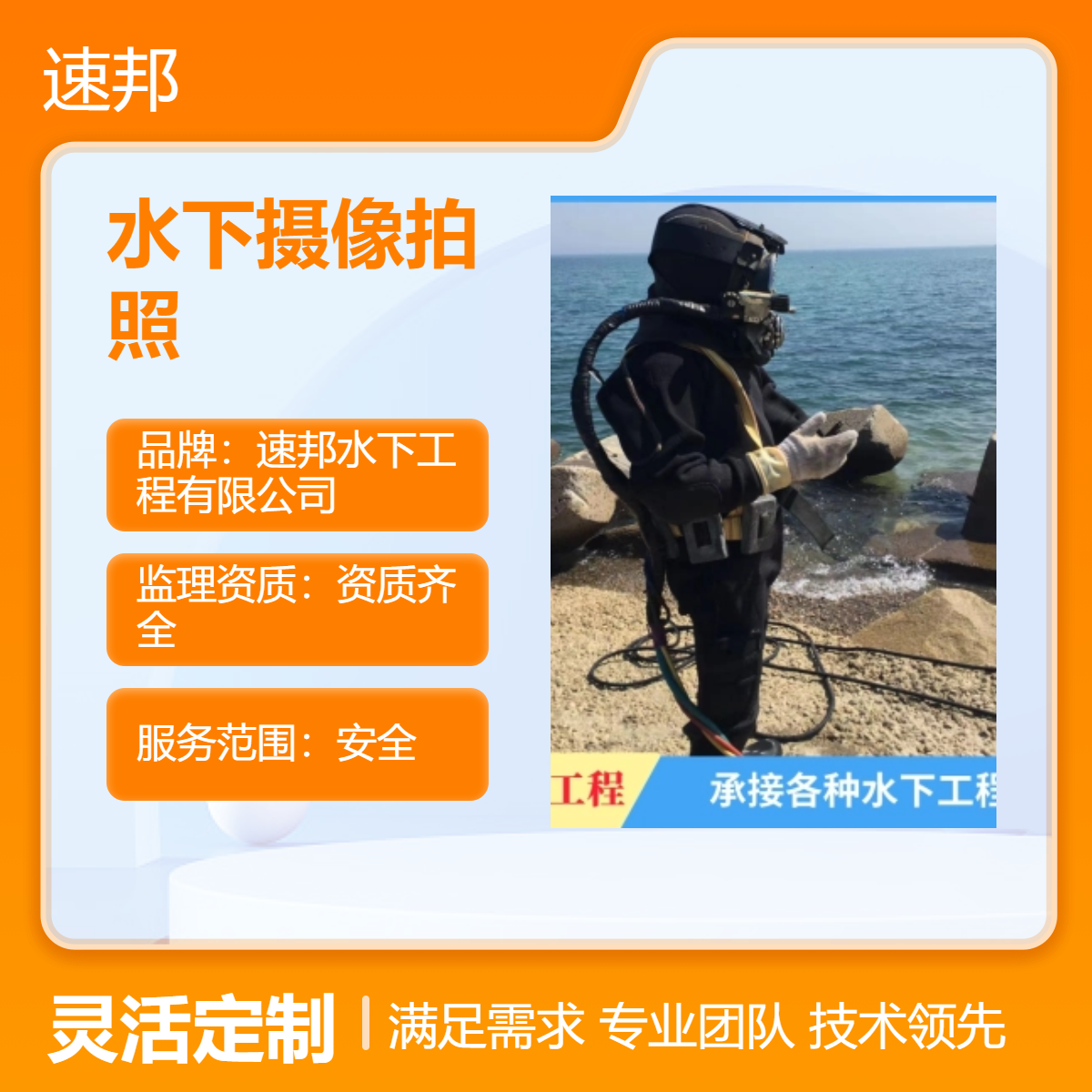 汕尾市水下摄像拍照检测作业队伍- 专业定制-水鬼潜水员打捞服务队