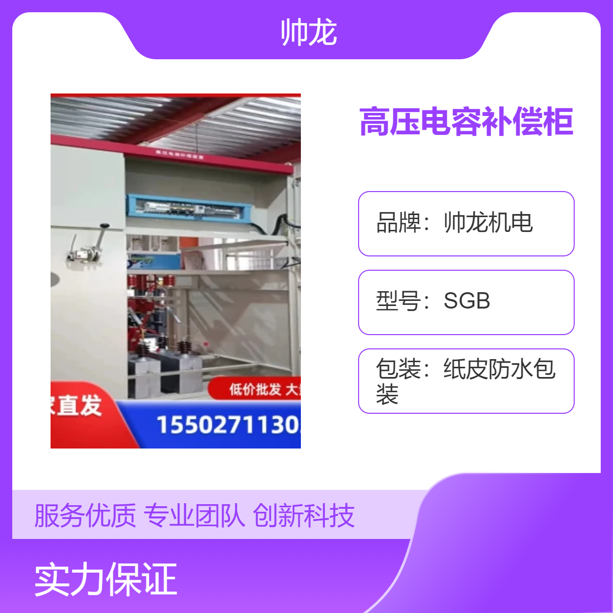 供应帅龙机电高压电容补偿柜SGB 就地补偿 集中补偿 库存充足