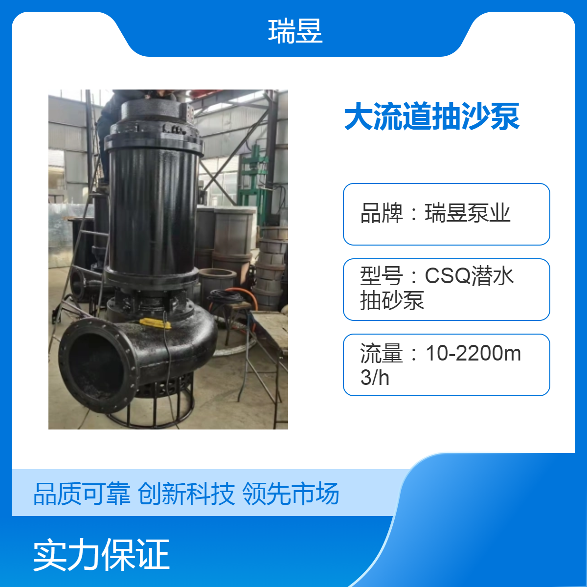 大流道潜水抽沙泵 高扬程无堵塞型 瑞昱泵业出品