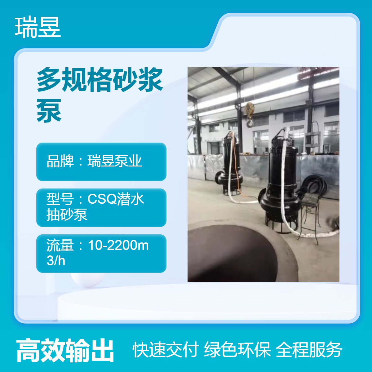 瑞昱泵业出品多规格砂浆泵 耐磨耐腐蚀泥沙泵