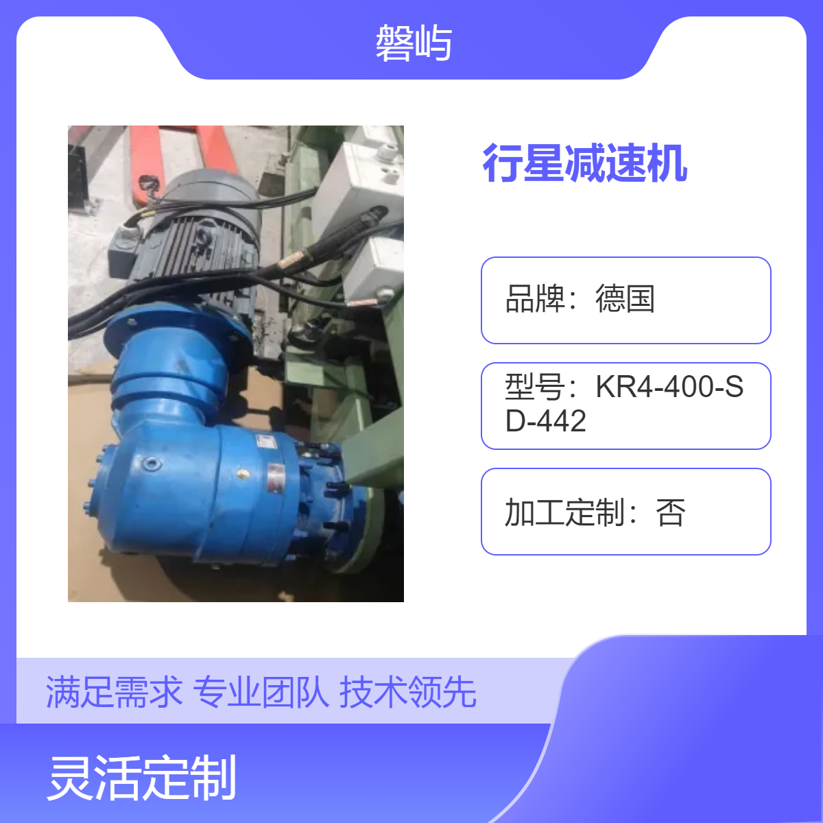 德国品质KPM行星减速机 KR4-850-SD-530-IEC160造纸设备专用