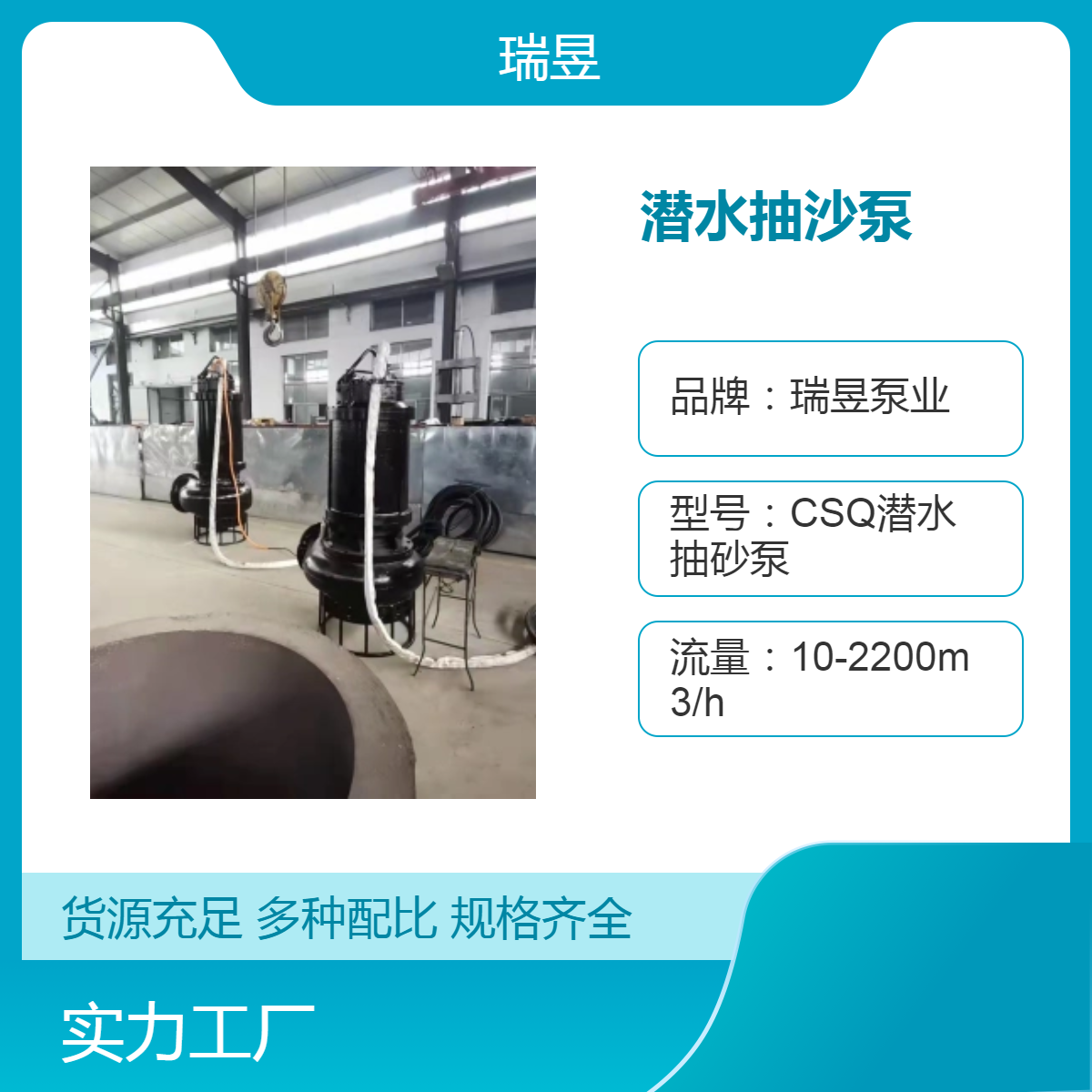 CSQ系列潜水抽沙泵 无堵塞电动排沙泵 瑞昱泵业