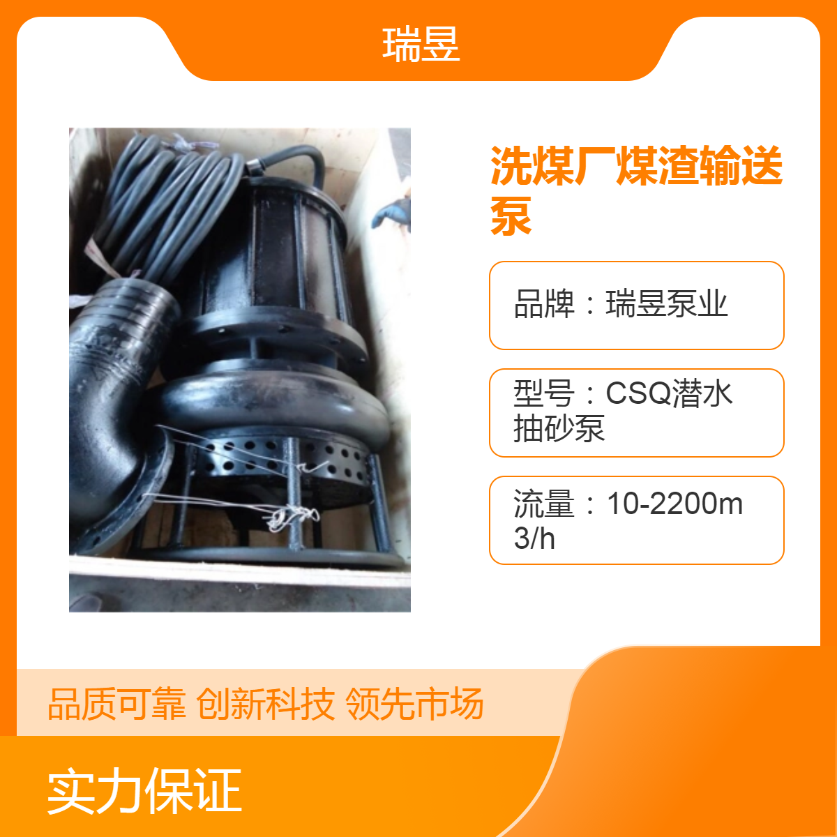 洗煤厂煤渣输送泵 高耐磨电动渣浆泵 瑞昱泵业出品