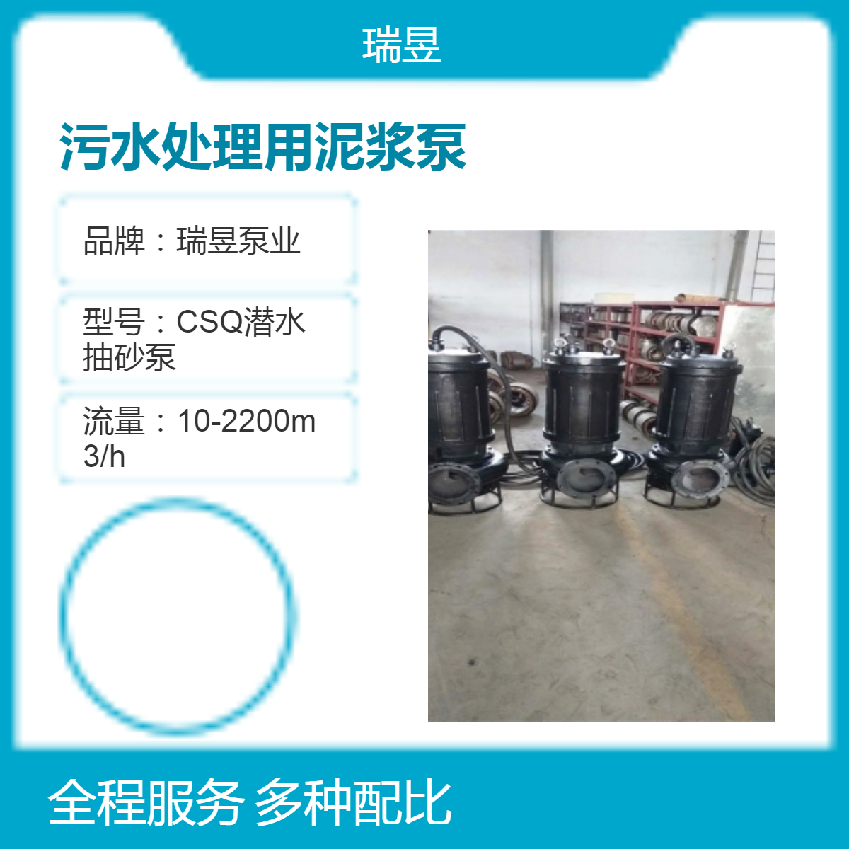 污水处理用泥浆泵 高浓度泥沙泵 瑞昱泵业出品
