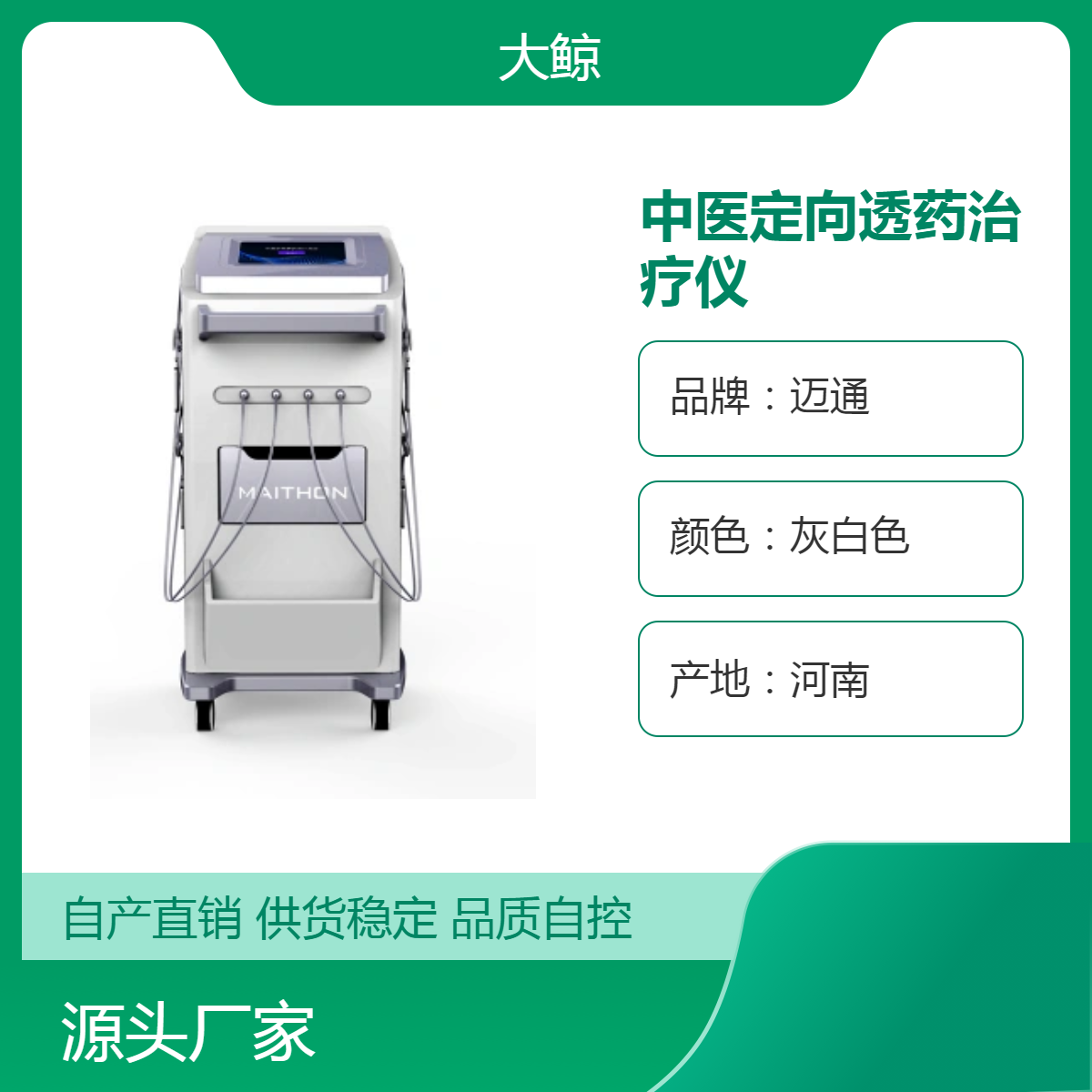 中医定向透药治疗仪 四通道DJ-A8 理疗电极片 大鲸药物导入专用机器
